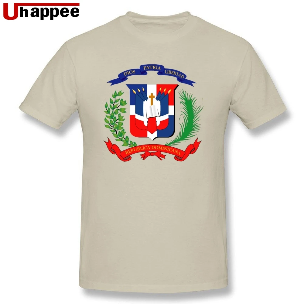 1980 модные флаг Доминиканской Республики футболки мужские Элитный бренд дизайн Рубашка с короткими рукавами молодой человек футболки высокий Размеры - Цвет: Natural