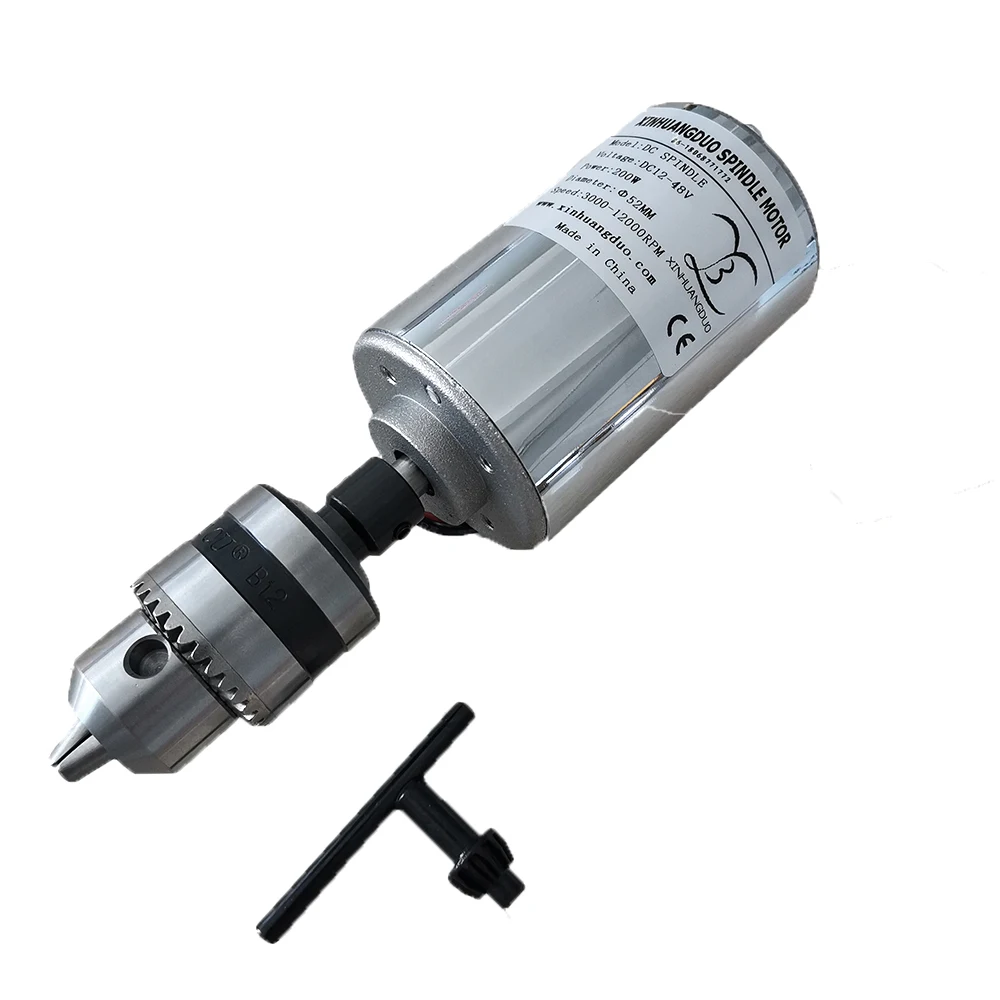 200W Spindle 200 Вт/300 Вт/400 Вт/500 Вт двигатель шпинделя гравировального станка с воздушным охлаждением ЧПУ шпиндель постоянного тока мотор с ЧПУ(Сверлильный Патрон Диапазон зажима: 1,5-10 мм - Цвет: 200W Spindle