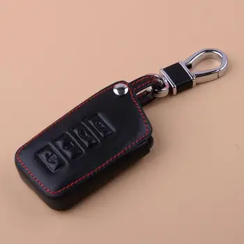 

1Pcs 4 Buttons Leather Car Remote Key Fob Cover Case Holder Bag With Keychain Fit For Lexus ES GS IS NX RC RX LS