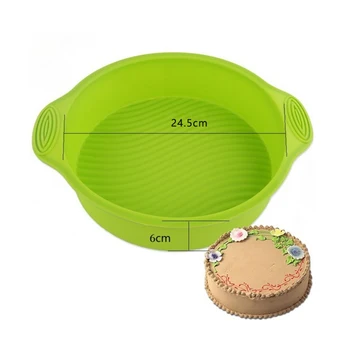 

28.5*24.5*6cm DlY Round Shape 3D Silicone Cake Mold Bakeware Maker Mold Tray Kitchen Baking Tools