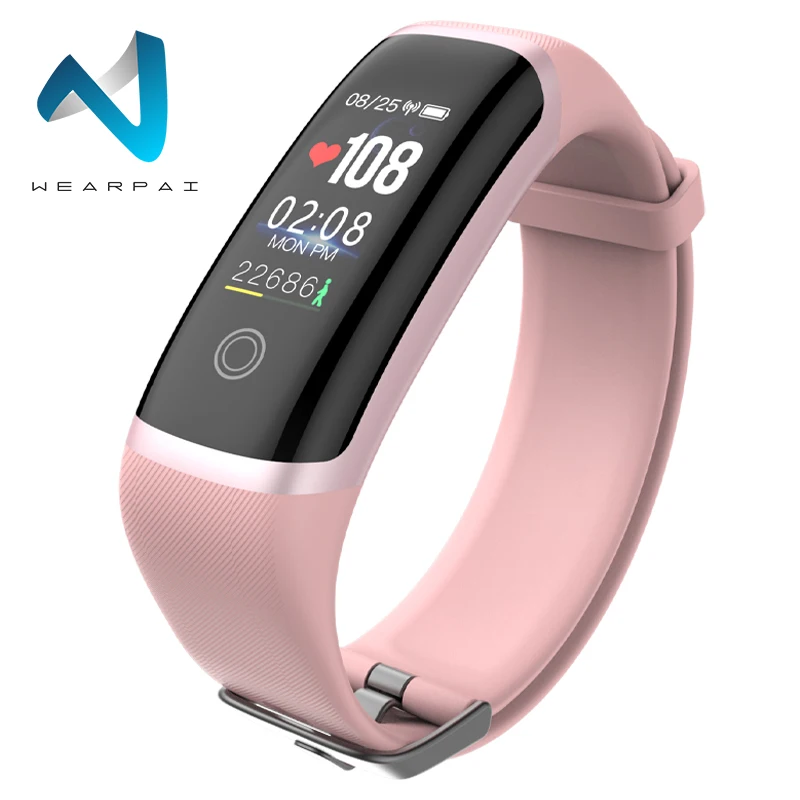 Wearpai Bluetooth P67 умный Браслет кровяное Кислородное давление монитор сердечного ритма спортивные часы с ремешком трекер фитнес-активности - Цвет: WP104-PK