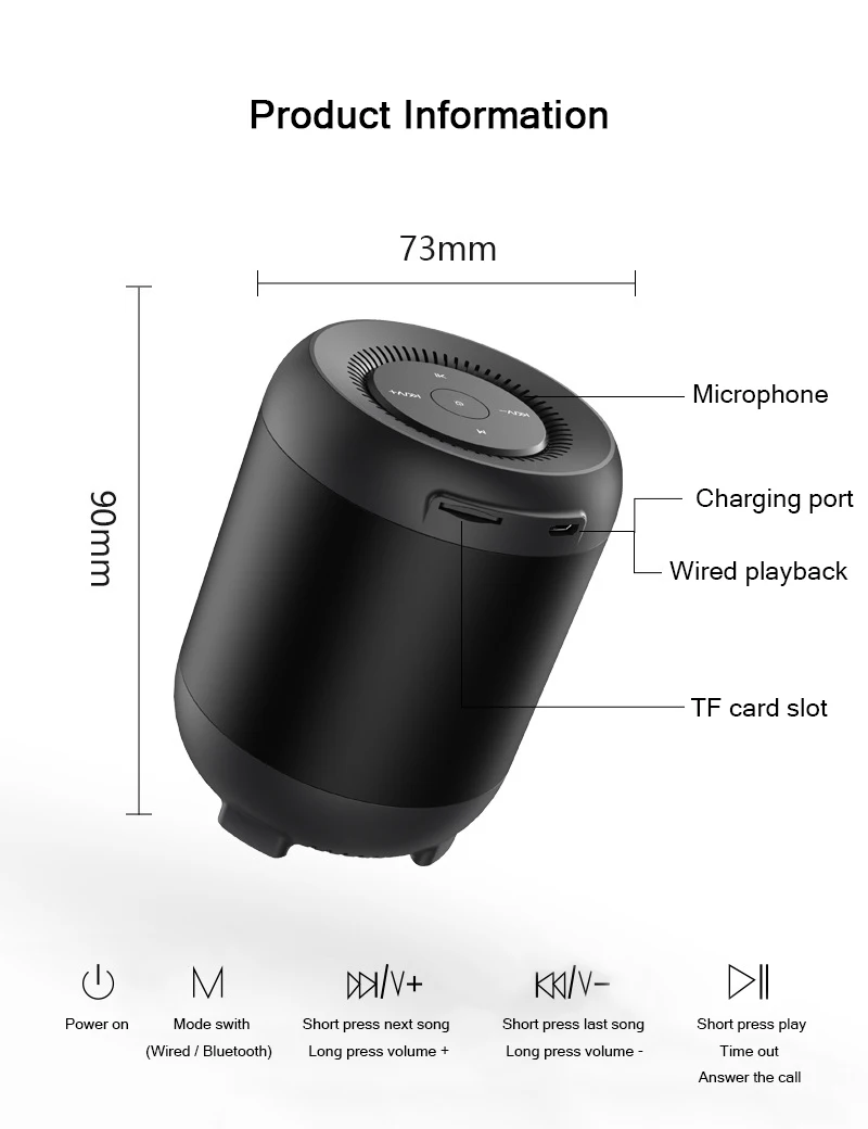 Q33 Bluetooth 5,0 мини-динамик с TF картой воспроизведения проводной игровой сабвуфер TWS Беспроводная Портативная колонка