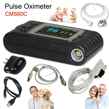 

CMS60C Portable Pulse Oximeter 24h Record OLED USB Blood Oxygen Adult Neonatal Veterinary Spo2 PR Monitor Alarm Software CE FDA