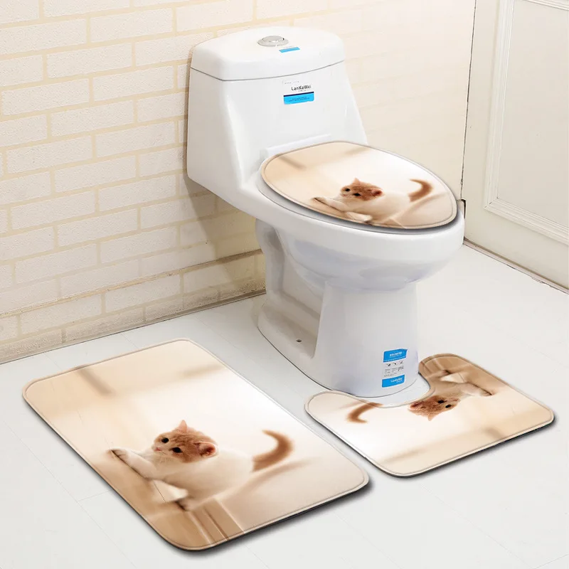 Cute Sanitary Ware Mat Chamber Pot Three-piece Set Cross Border Supply of Goods Wish Amazon EBay Taobao Currently Available a Ge