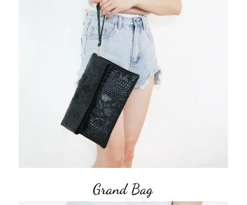 Женская сумка-клатч из искусственной кожи питона с цепочкой через плечо, Большая вместительная сумка, складной клатч, сумка-кошелек