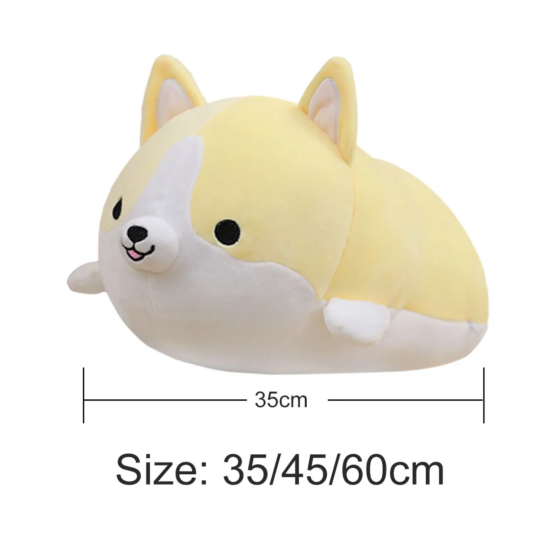30/45/60cm Cute Corgi Dog Plush Toy Stuffed Soft Animal Cartoon Pillow Lovely Christmas Gift for Kids Kawaii Present