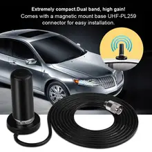 Новая VHF/UHF Двухдиапазонная Мобильная радиостанция для транспортных средств антенна с магнитным креплением базовый кабель радио антенна