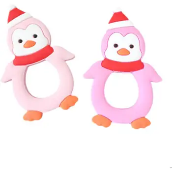 

1PC Cartoon Penguin Silicone Teething Toddler Toys For Baby Infant Toy Silicone Baby Teether Baby Products Teething Toys