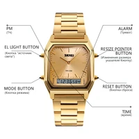 SKMEI double affichage montre hommes numérique double temps sport chronographe étanche mâle horloge Quartz montres Relogio Masculino 6