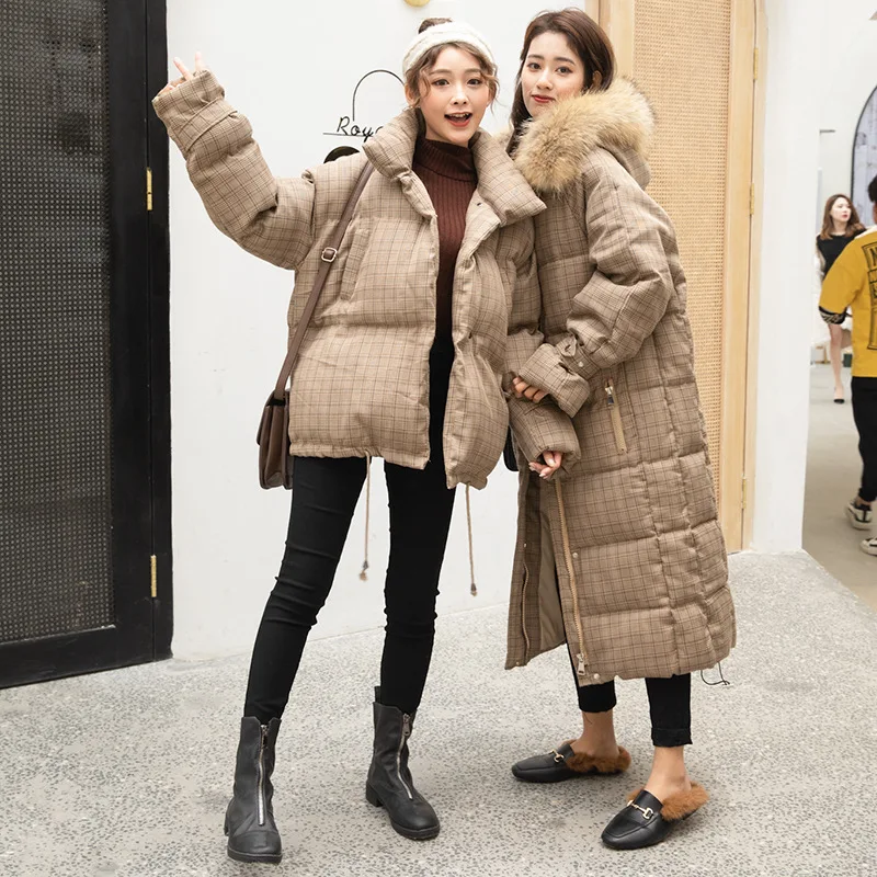 

Super Fire Korean-style Long Women Coat over-the-Knee Thick Warm Cold Protective Clothing down Cotton Coat Loose-Fit CHIC Fashio