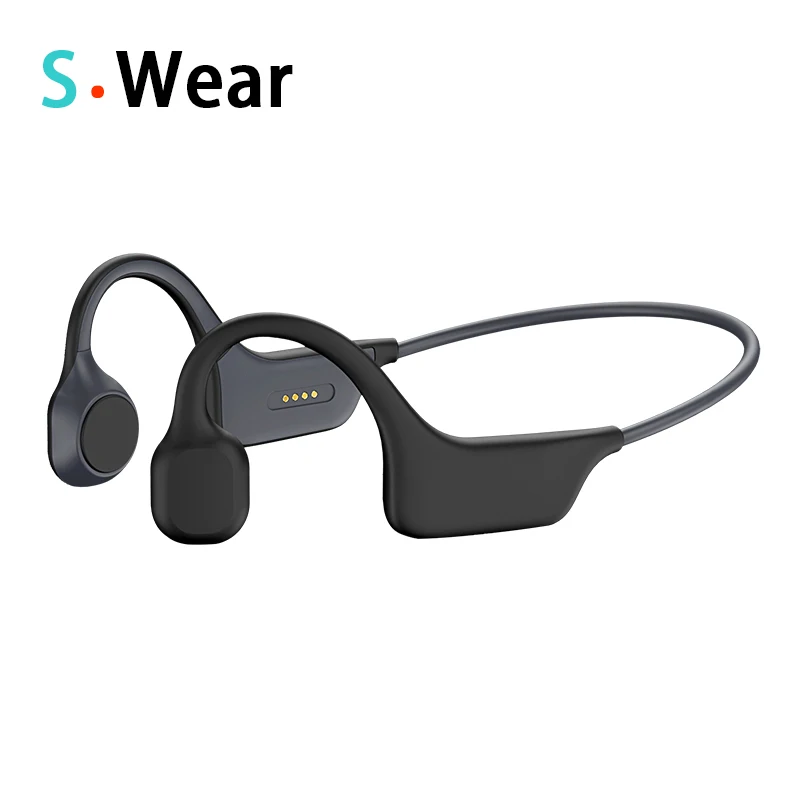 Bone Conduction Waterproof Headphones Bluetooth 5.0 Wireless Sports Earphones IPX6 Headset Stereo with Microphone For Running