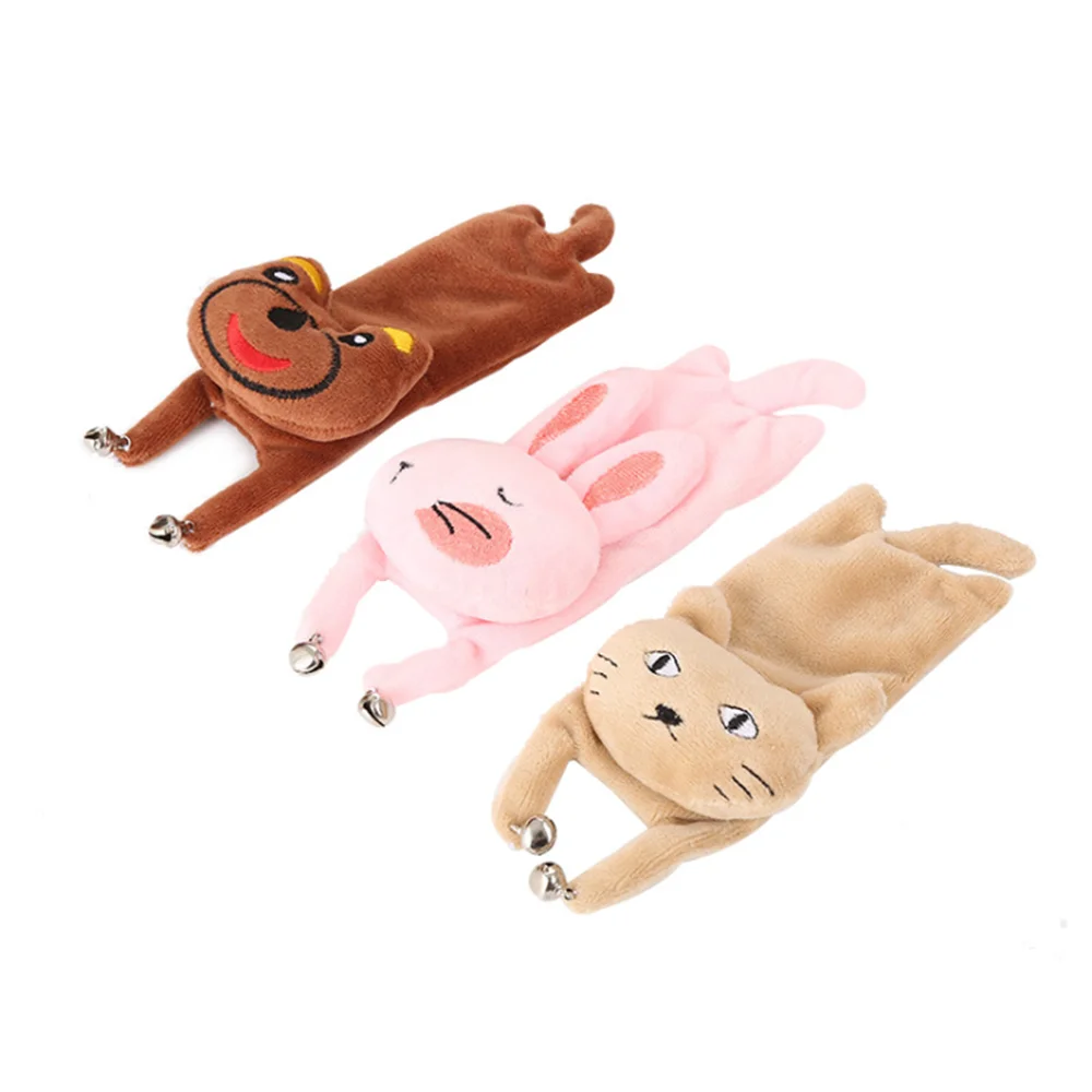 Игрушка для домашних животных, милая кошка, кролик, маленький медведь, кошка, плюшевая игрушка с колокольчиком мультяшный колокол, игрушка для кошек