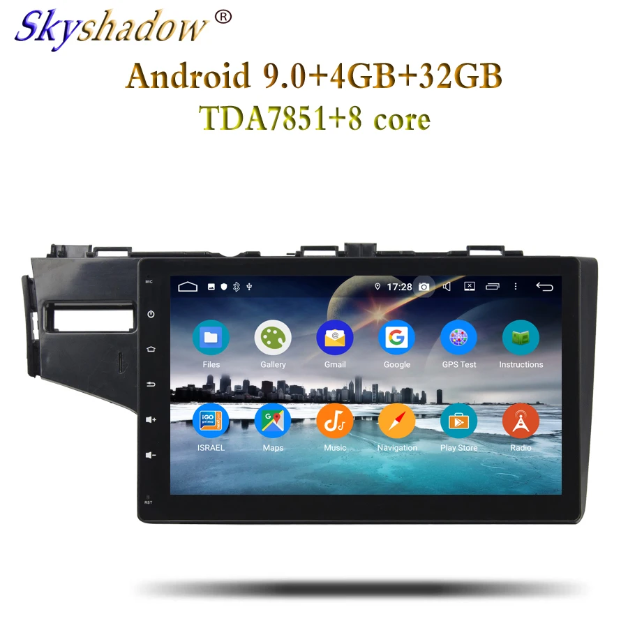 Sale TDA7851 2din Android 9.0 For Honda FIT 2014 2015 4GB+32GB Car tape radio Player GPS Glonass Map RDS Radio wifi 4G Bluetooth 4.2 3
