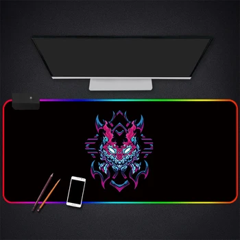 

RGB Mouse Pad Large Gaming Luminous Waterproof Non-slip Rubber Desk Mat Nebula Anime Mousepad Computer Laptop Keyboard Desk Pad