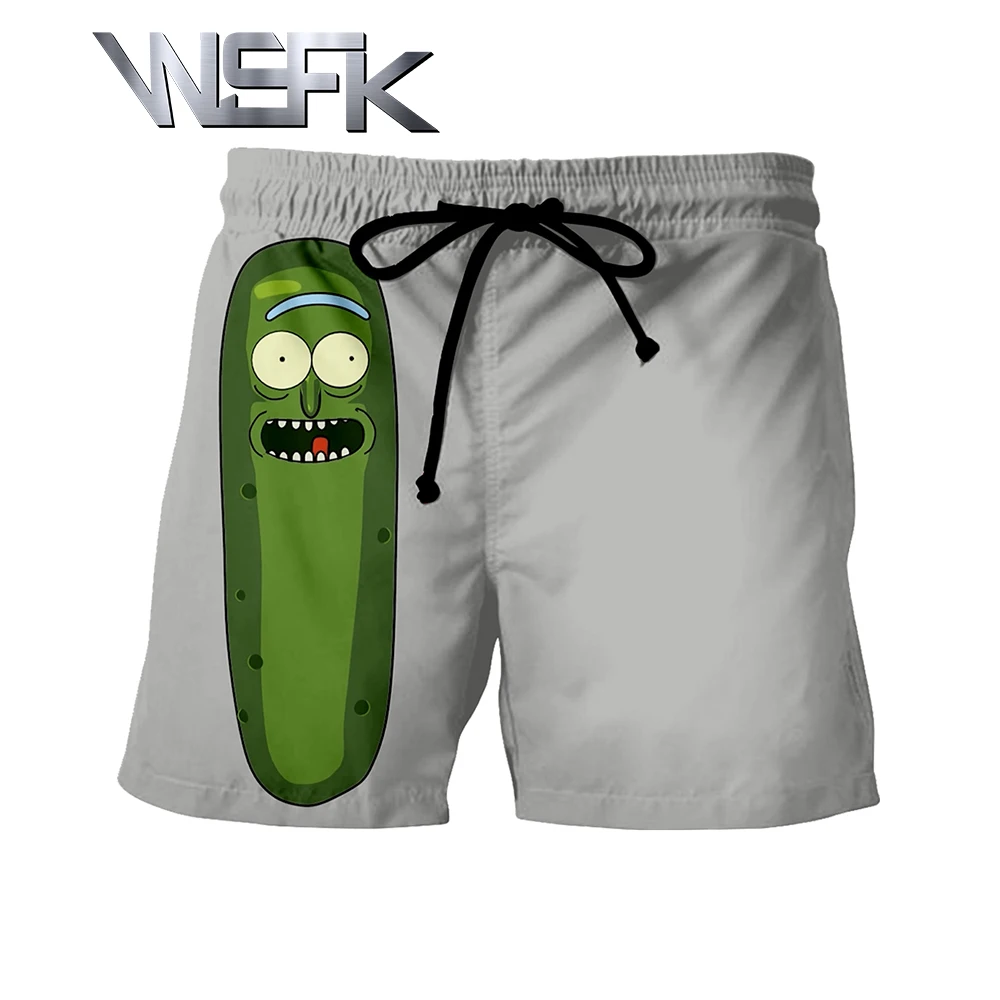 WSFK new sports casual shorts rick and morty funny personality mens shorts