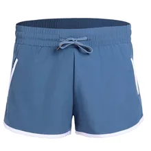 Для женщин Спортивные Шорты однотонные Цвет быстросохнущая дышащая Йога короткие брюки с карманами