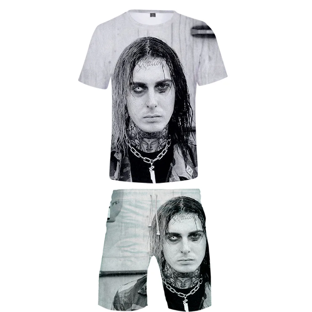 Ghostemane рок Для мужчин костюмы летние Повседневное Для мужчин для девочек; Детские шорты; комплекты спортивной готика, Харадзюку Для мужчин s Костюмы 3D, комплект одежды из 2 предметов