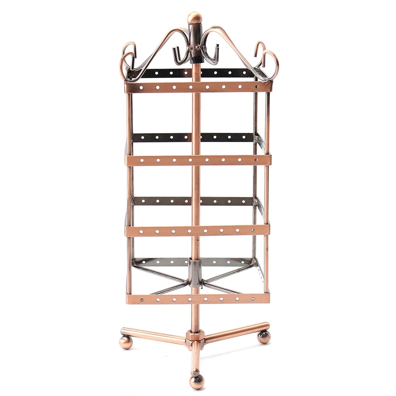 Retro Multifunctional Metal Rotating Jewellery Display Stand Earring Necklace Hook Holder Hanger Display Stand Holder