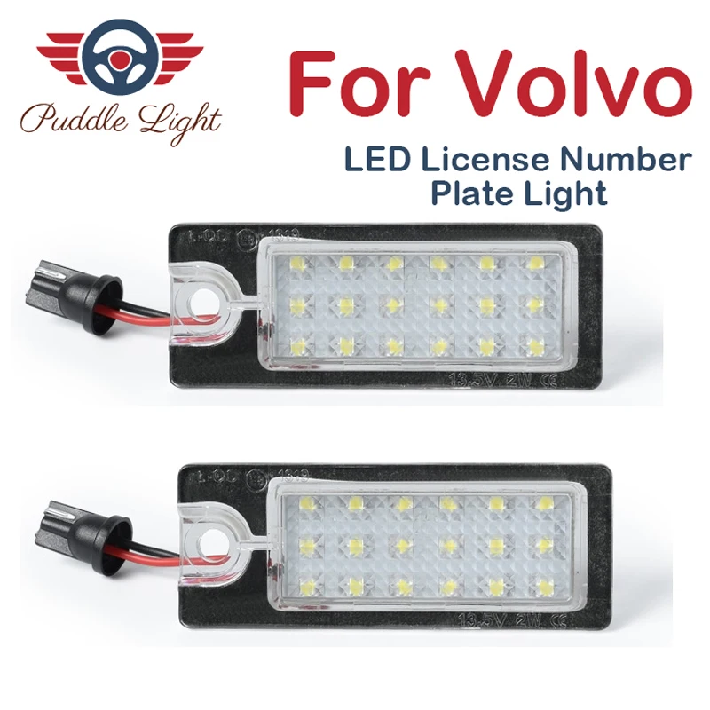 

For VW Tiguan Volvo V70 S60 S80 XC70 XC90 License Plate Light High Brightness 18 LED Beads Car License Plate Rear Number Lamp
