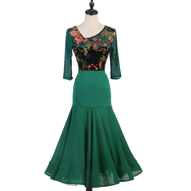 

New ballroom dance competition skirt suits dance ballroom waltz costumes standard dance top&skirt women ballroom clothes
