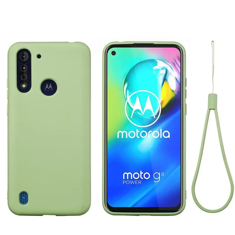 Оригинальный чехол из жидкого силикона для телефона Moto G8 Power E6s 2020 роскошный