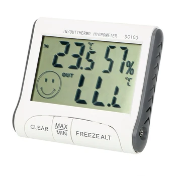 

NICEYARD DC103 LCD Digital Portable Alarm Household Thermometers Indoor and Outdoor Use Temperature Humidity Meter Thermometer