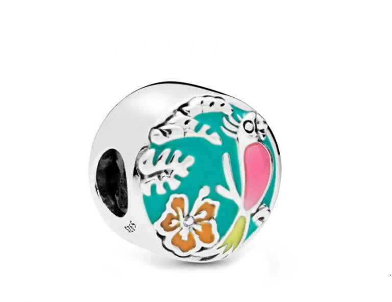 925 Sterling Silver Bead Happily Parks Mickey Friend Donald Charm Cinderella Castle Fit Original Pandora Bracelet Jewelry Summer