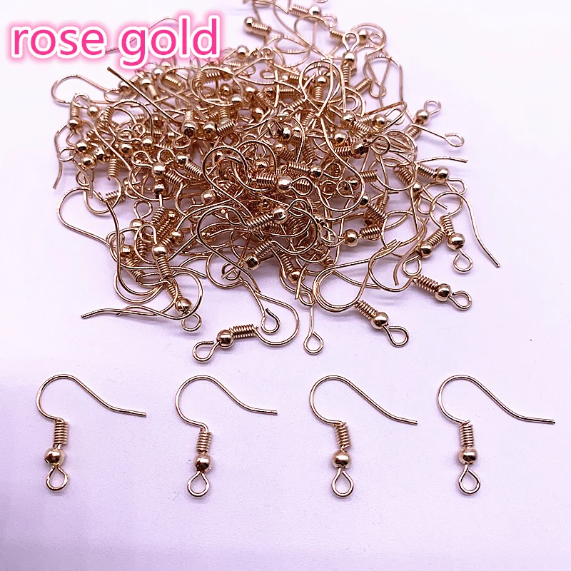100 шт(50 пар) фурнитура для изготовления ювелирных изделий - Цвет: rose gold