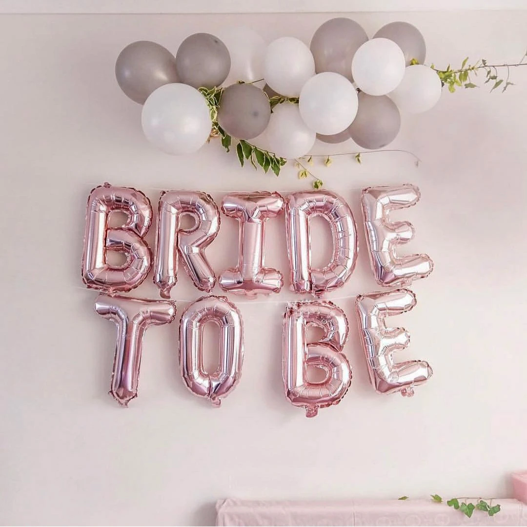 16" Bachelorette Parties Wedding Balloon Team BRIDE TO BE Foil Letter Balloons