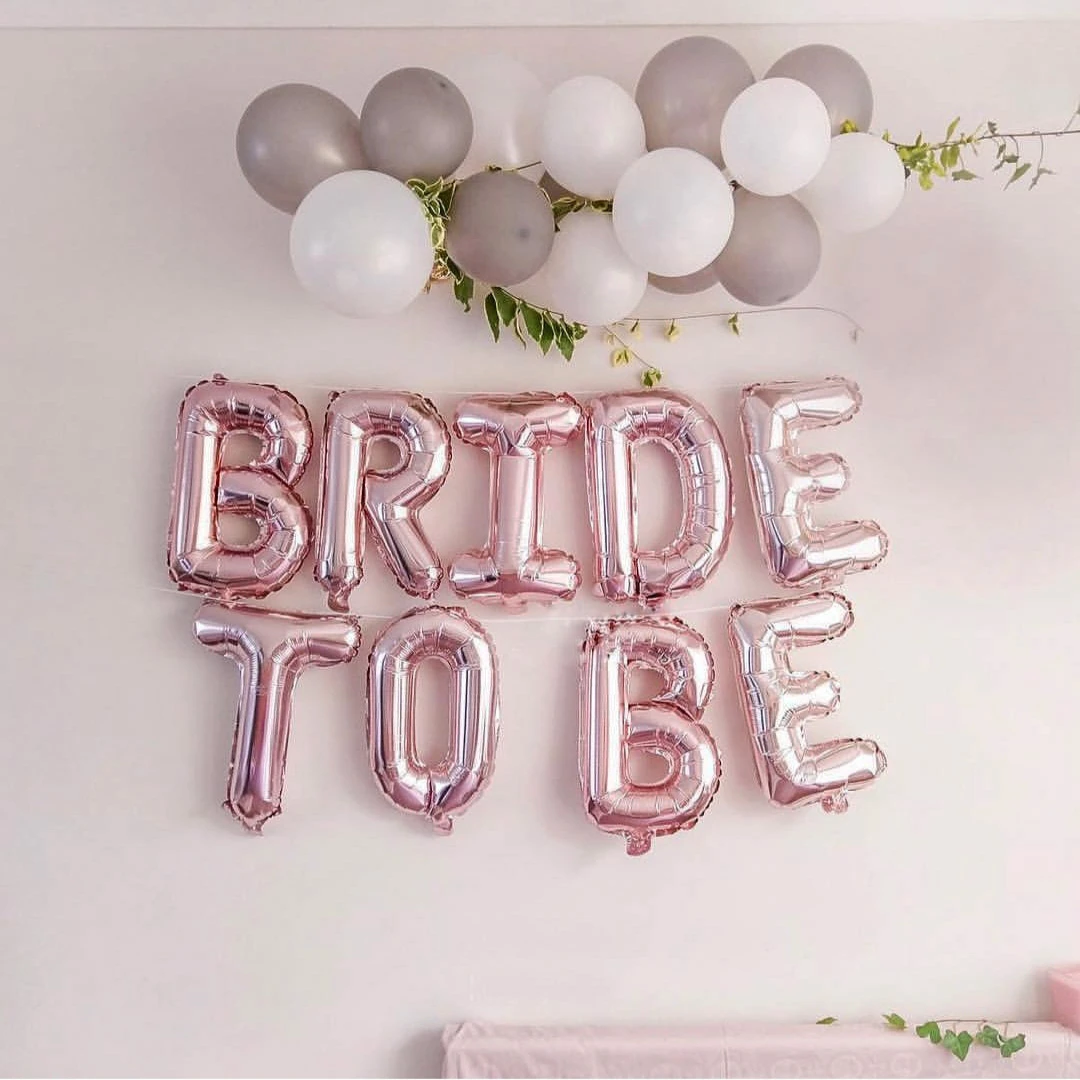 Розовое золото 16 дюймов буквы Bride To Be фольгированные рандомные игрушки детские