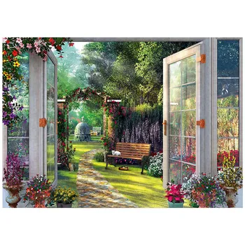 

Quiet garden scenery For Embroidery Needlework 14CT Counted Unprinted DMC DIY Cross Stitch Kits Handmade Art