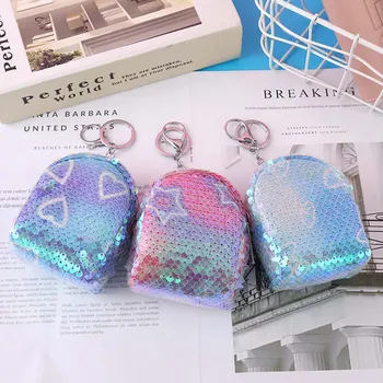 

Women Kids Mini Sequins Coin PurseSmall Wallet Mini Keys Pouch Card Holder Earphone Bags Kids Gift