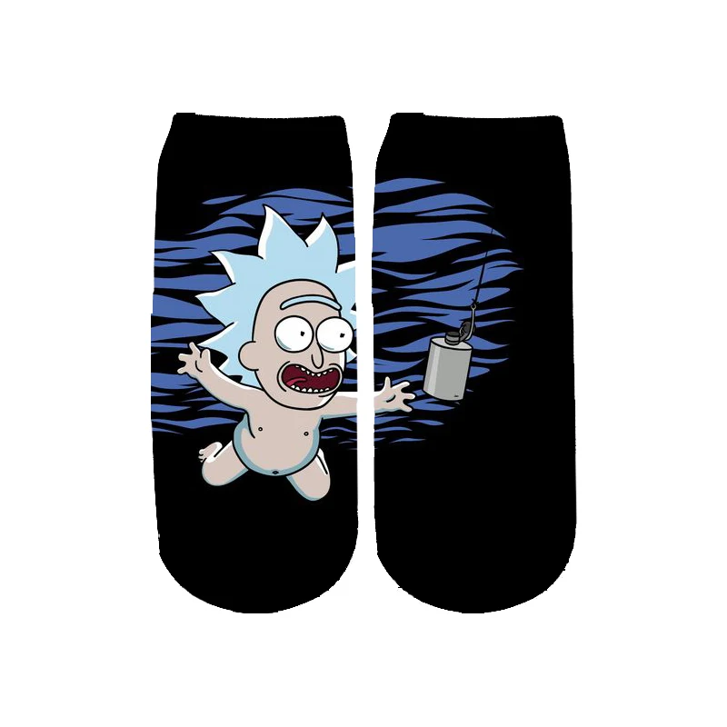 Новейшие Rick and Morty 3D печатных мультфильм милые короткие носки для мужчин женщин harajuku корейские носки RS-001 - Цвет: 13