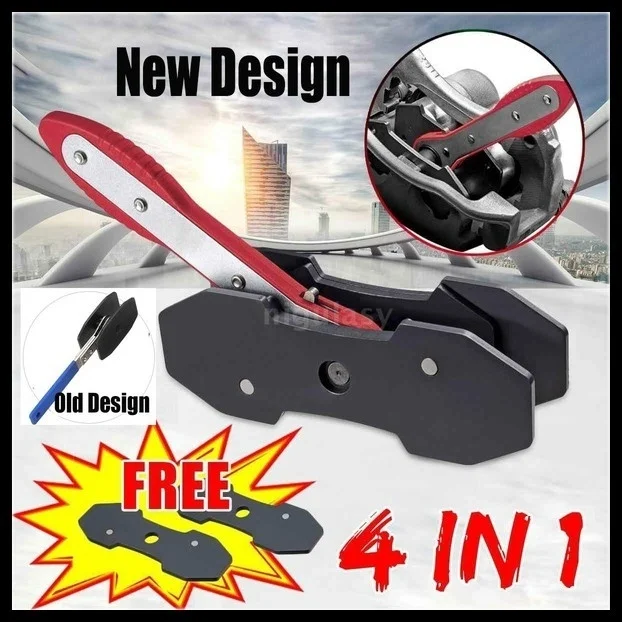 

Ratcheting Brake Caliper Piston Spreader Press Tool with 2 Piston Plate Car Accessories Twin Quad Separator Pad Install Tool