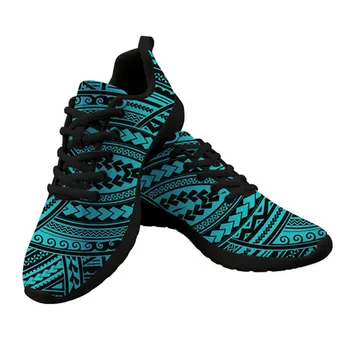 

HYCOOL Women Shoes Flat Polynesian Traditional Tribal Sneaker for Female Teenage Girls Fashion Sport Shoes Running Shoe Platform