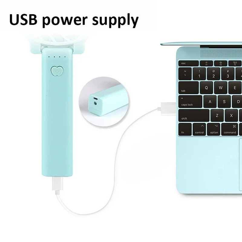 Портативный персональный кулер ручной настольный мини вентилятор с usb зарядкой