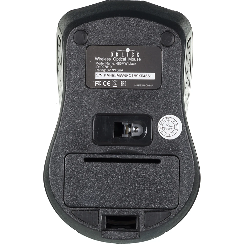 Мышь Oklick 485MW черный оптическая(1200dpi) беспроводная USB(2but