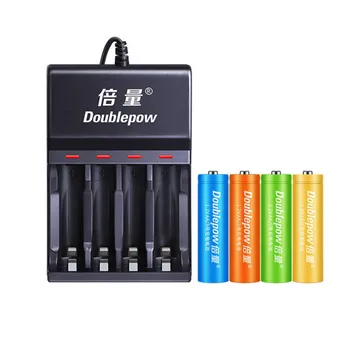 

Fast Charging Rechargeable AA Batteries 780mAh 4-Bay AA AAA Individual Battery Charger with USB port