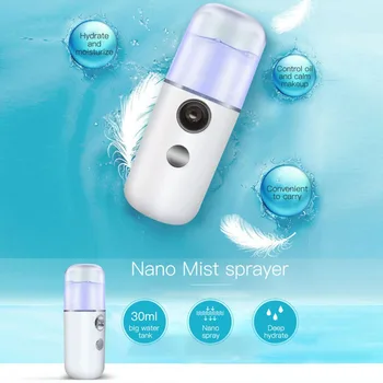 

Portable Nano Face Sprayer Humidifier Mist Atomization Moisturizing Sprayer USB Charging