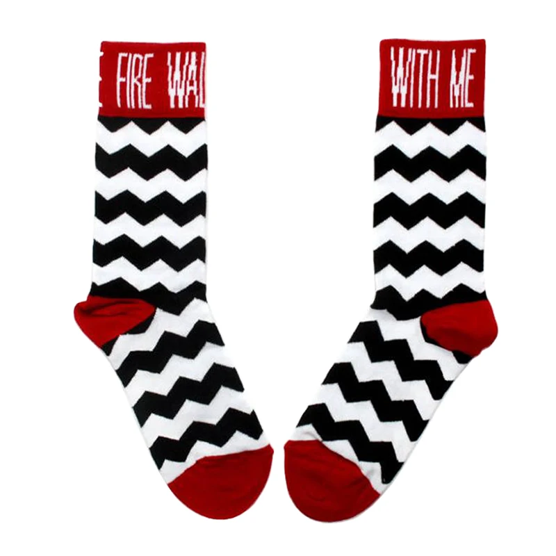 Носки Twin Peaks Fire walk со мной носки в стиле унисекс с принтом Давида Линча забавный