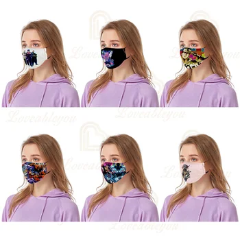 

Anime Cosplay Mask Child Adult Street Sports Half Face Dust-Proof Masks Reusable Protective Mask 3pcs/piece