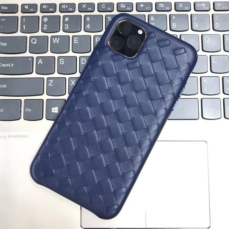 Модный тканый чехол из натуральной кожи с узором для Apple iPhone 11 Pro Max, роскошный мягкий чехол с хорошим сенсорным экраном для iPhone 11/Pro/Max, чехол
