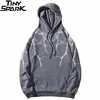 Hip Hop Lightning Hoodie Sweatshirt Men Harajuku Streetwear Hooded Pullover Cotton Autumn 2022 Loose Hoodie HipHop Hipster Black ► Photo 3/6