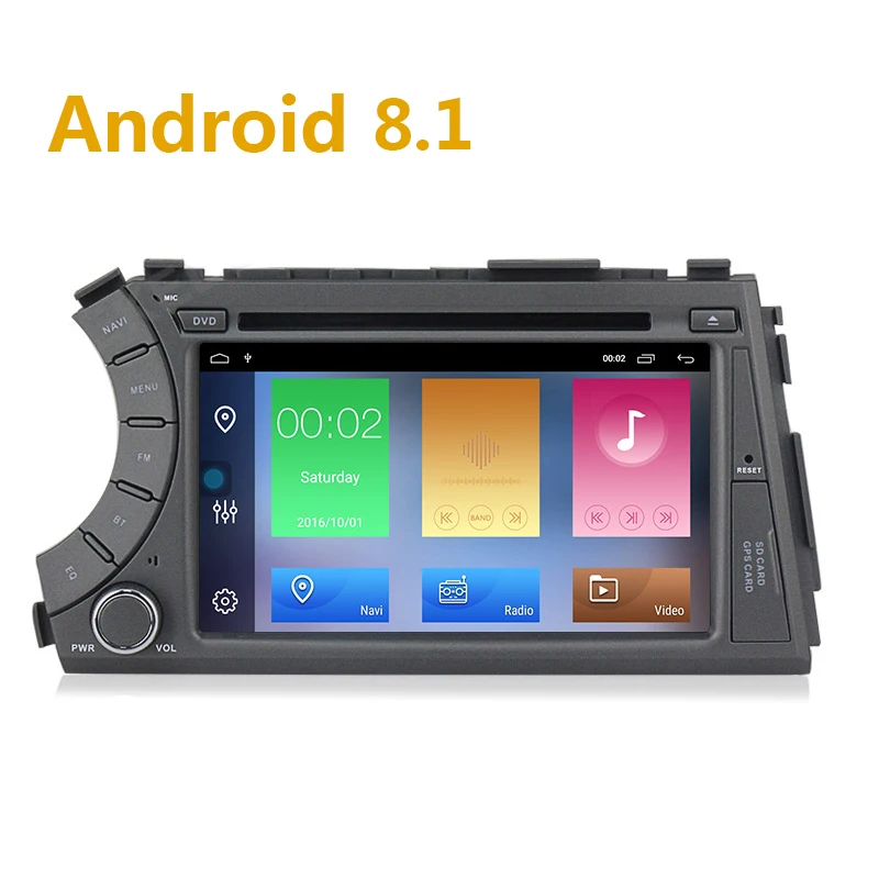 Android 8 1 1G ram 16 rom автомобильный Радио Dvd Gps плеер для ssangyong Kyron Actyon с Wifi BT Autoradio1024 * 600