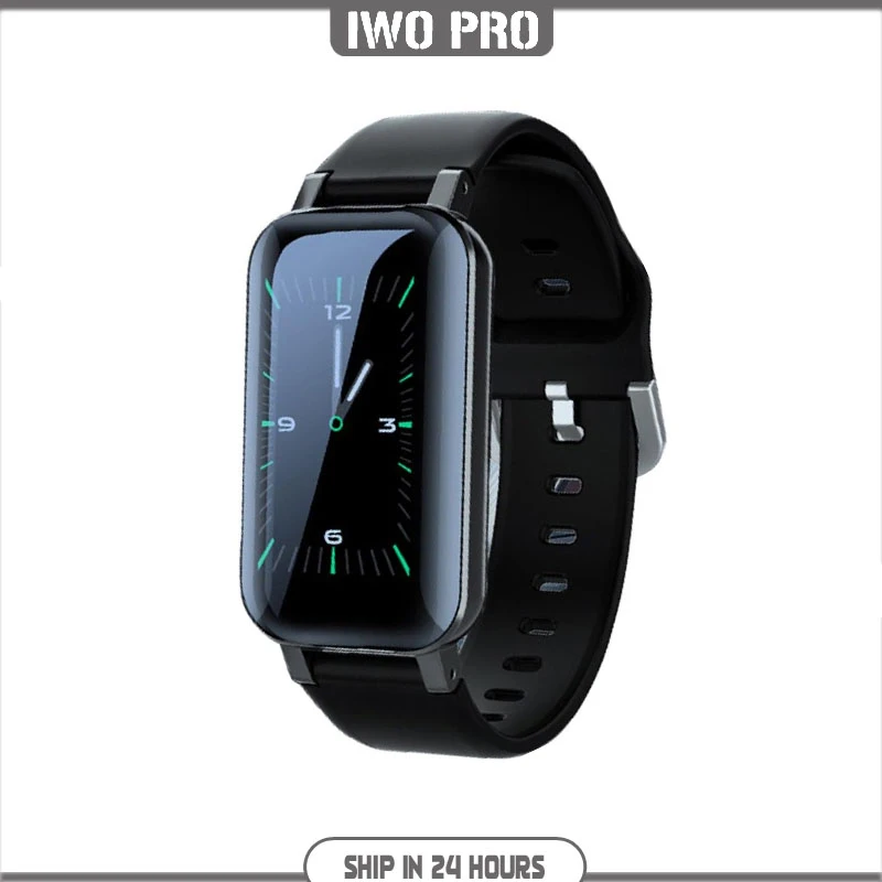IWO PRO T89PRO 1.14inch Bluetooth Heart Rate Monitor Sports Smart Bracelet Pedometer with Bluetooth Earphones Waterproof