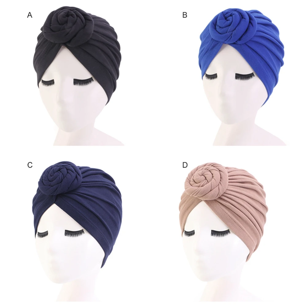 4 цвета хлопок капот салон капот ночной волос шляпа для натуральных вьющихся волос двойной эластичный купальный сон для женщин головной убор обертывание шляпа