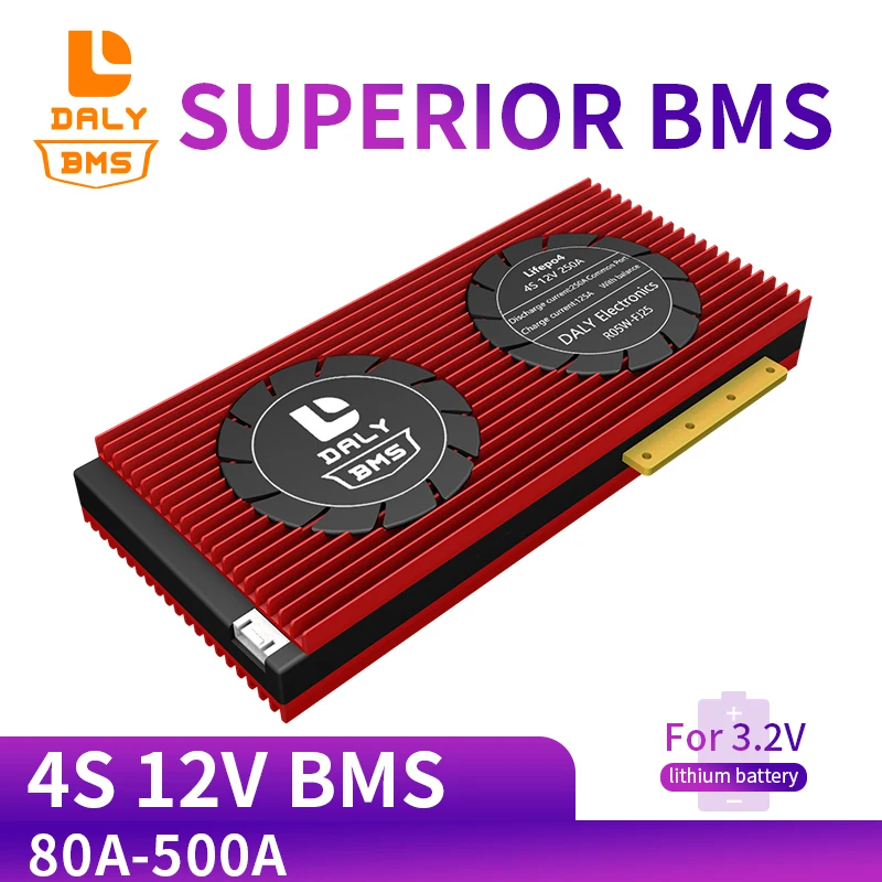 LiFePo4 12V BMS 4S 80A 100A 120A 150A 200A 250A 18650 battery pack LFP PCM balanced lithium solar panel E-bike Scooter afbeelding
