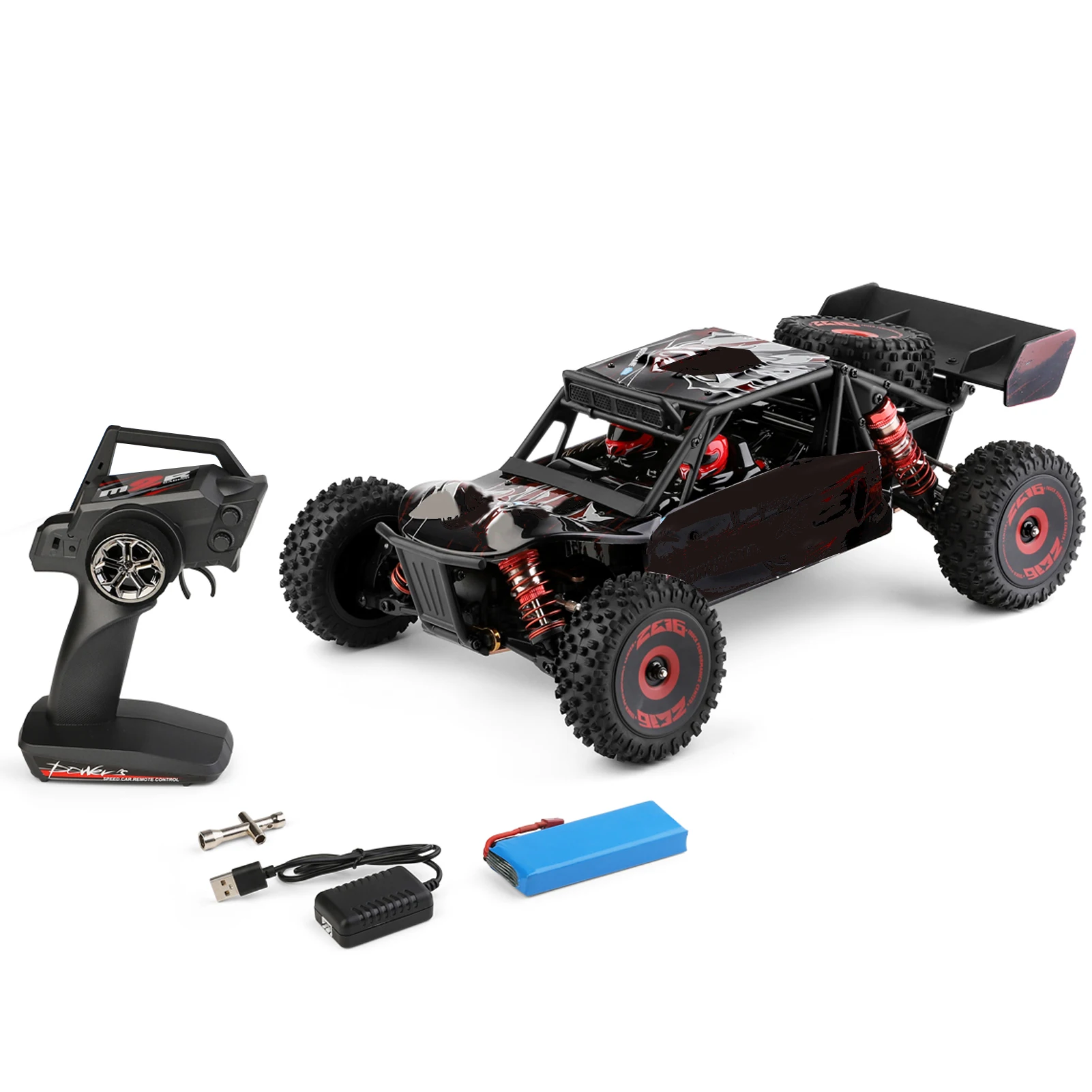 WLtoys 124016 RC Car Off-Road Car High Speed RC Crawler 1/12 2.4GHz Remote Control Racing Car 75km/h 4WD RTR Metal Chassis