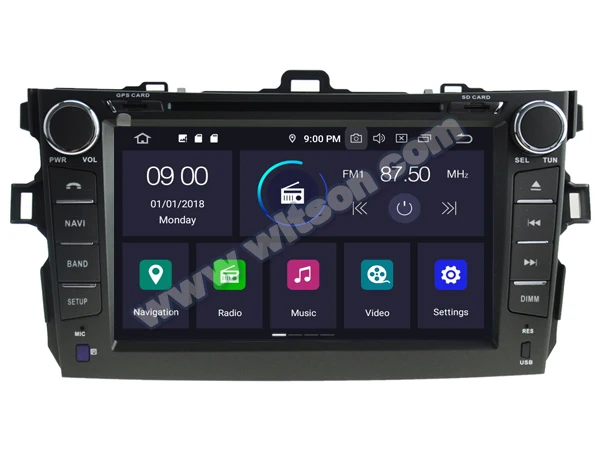 Sale 8" Octa-Core Android 9.0 Pie OS Car DVD Multimedia Navigation GPS Radio for Toyota Corolla 2007-2012 with ADAS Function Support 4