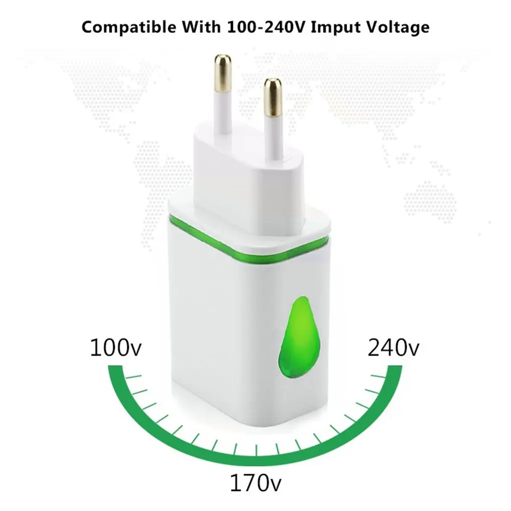 USB Wall Charger for Samsung Xiaomi Dual Port 2A Output Travel Plug Power Adapter Compatible for Phone EU/US Plug usb quick charge